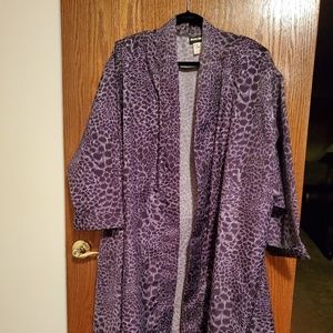 Black and Gray Animal print duster jacket